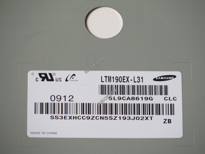 LTM190EX-L31 19.0" a-Si TFT-LCD Panel til SAMSUNG used 