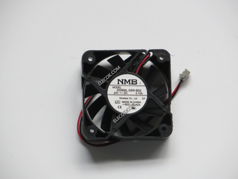 NMB 2006ML-05W-B50 24V 0.12A 2 wires Cooling Fan, refurbished