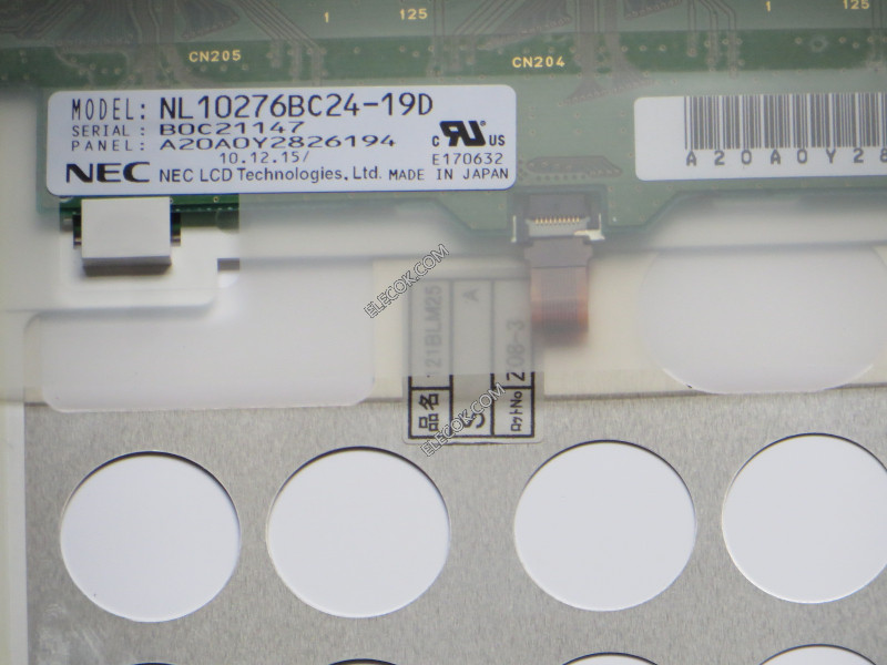 NL10276BC24-19D 12.1" a-Si TFT-LCD パネルにとってNEC 中古品