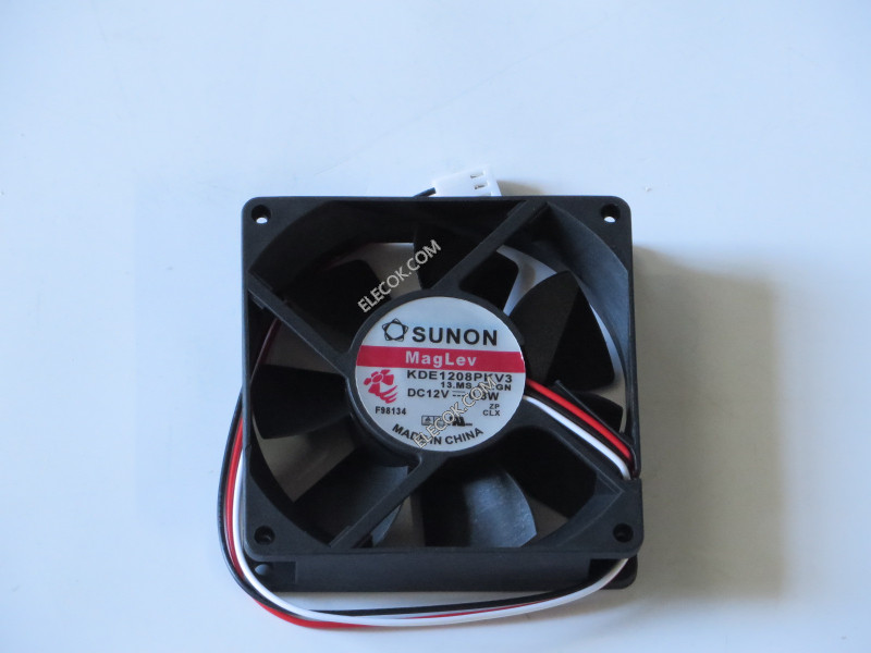 SUNON KDE1208PKV3 DC12V AR.GN 0.8W 3wires Cooling Fan