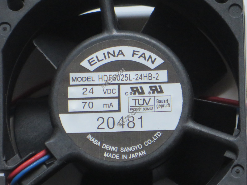 ELINA ファンHDF6025L-24HB-2 24V 70 mA 2線