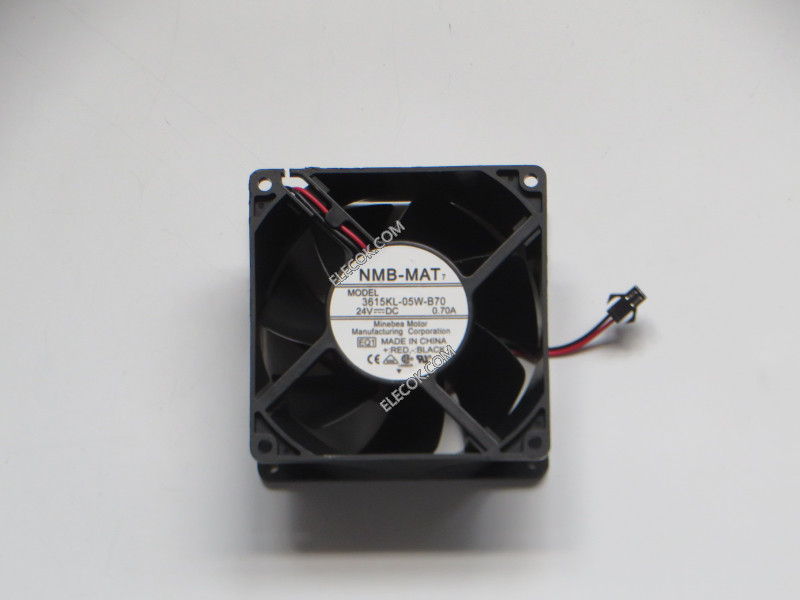 NMB 3615KL-05W-B70-EQ1 24V 0,7A 2wires Cooling Fan refurbished 