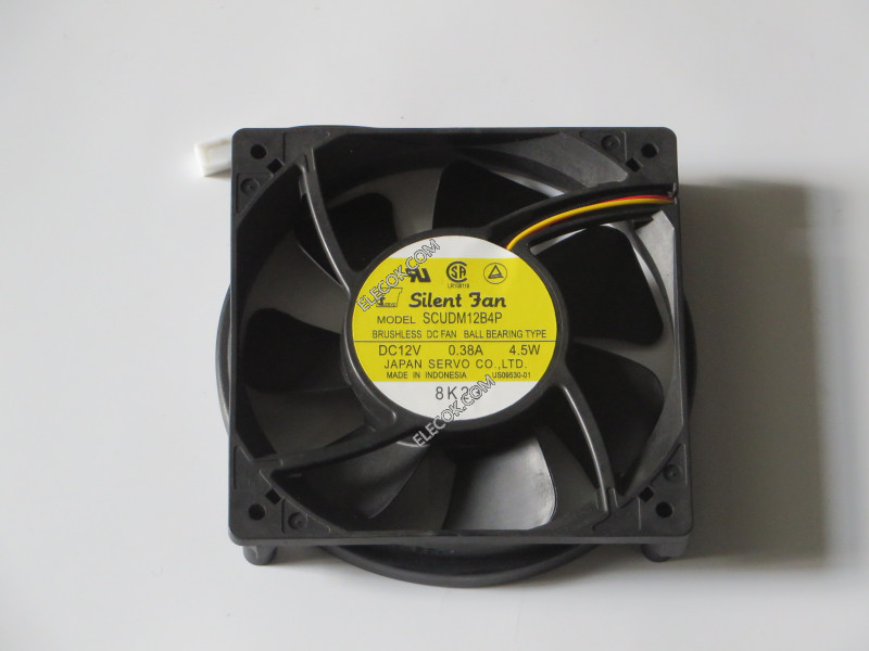 SERVO SCUDM12B4P 12V 0,38A 4,5W 3wires cooling fan 