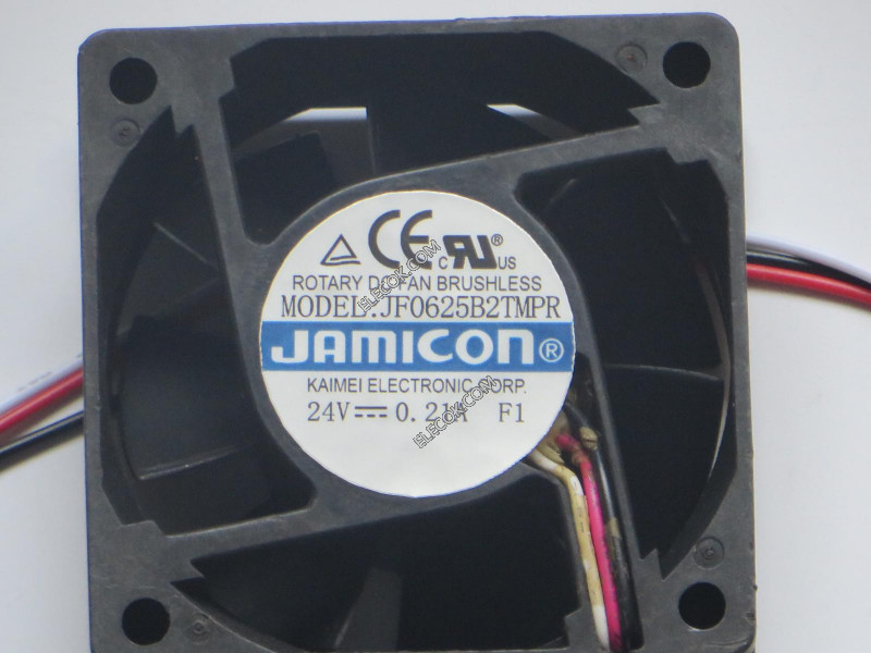 JAMICON JF0625B2TMPR 24V 0.21A 3wires Cooling Fan, Refurbished