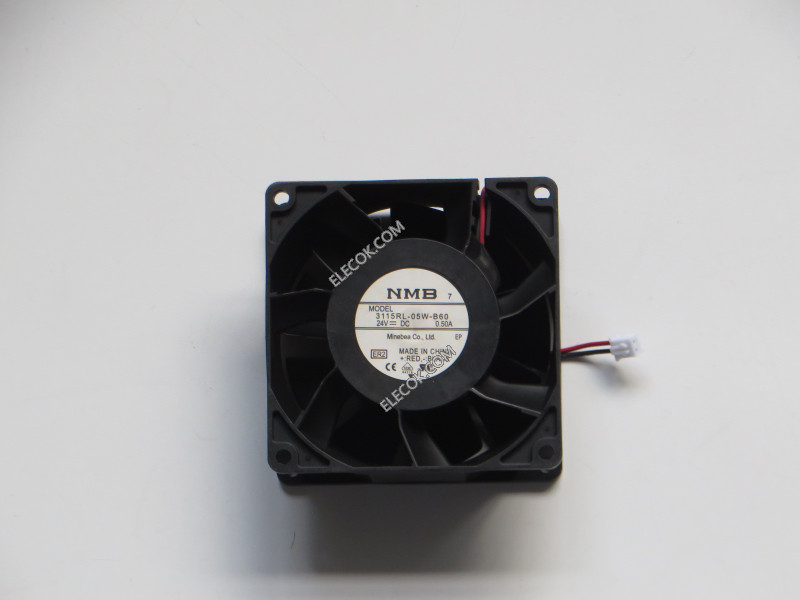 NMB 3115RL-05W-B60 24V 0.50A 2 fili ventilatore Ristrutturato 