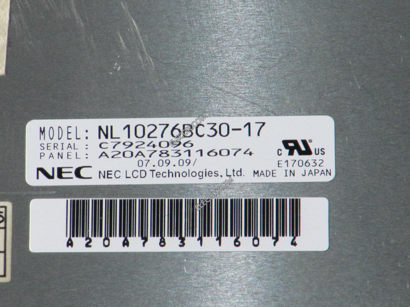 NL10276BC30-17 15.0" a-Si TFT-LCD Platte für NEC 