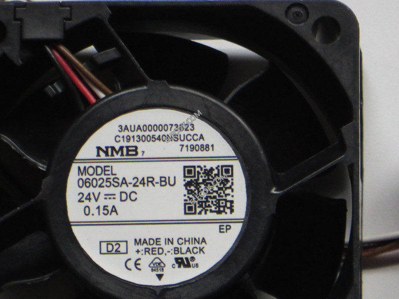 NMB   06025SA-24R-BU  24V  0.15A  4wires Cooling Fan used 