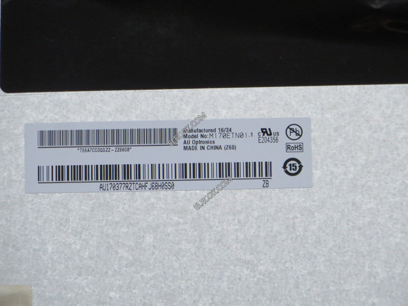 M170ETN01.1 17,0" a-Si TFT-LCD Panneau pour AUO 