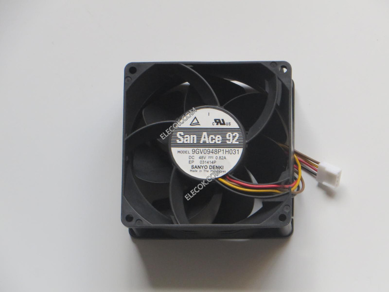 Sanyo 9GV0948P1H031 48V 0,82A 3 Cable Enfriamiento Ventilador 