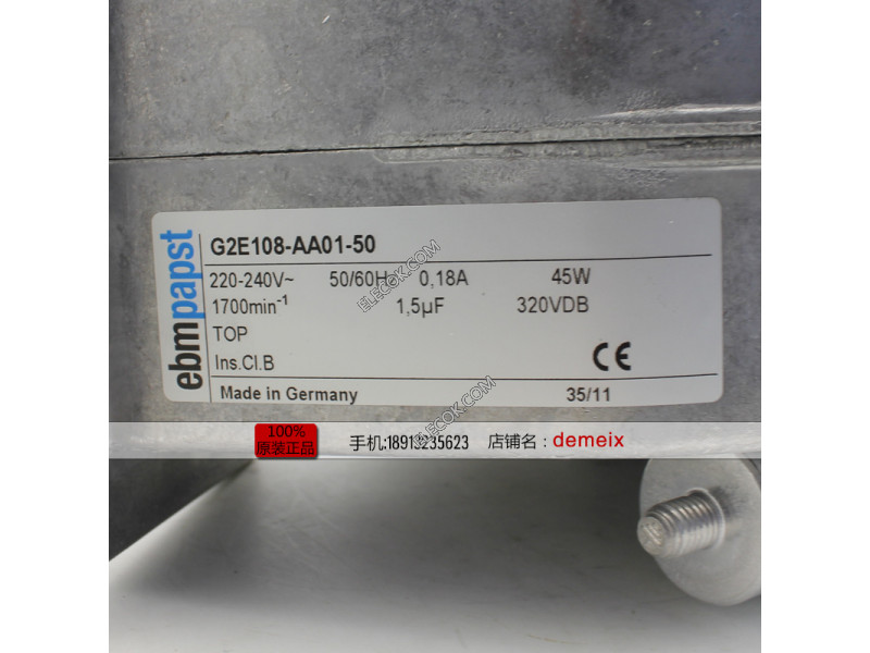 ebmpapst G2E108-AA01-50 220-240V 0,18A Ventilator 