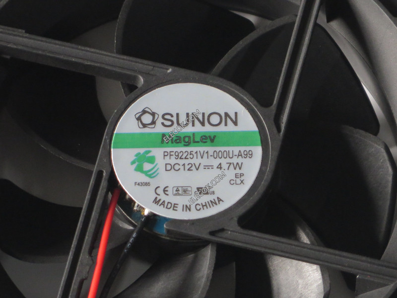 Sunon PF92251V1-000U-A99 12V 0.393A 4.7W 2wires Cooling Fan
