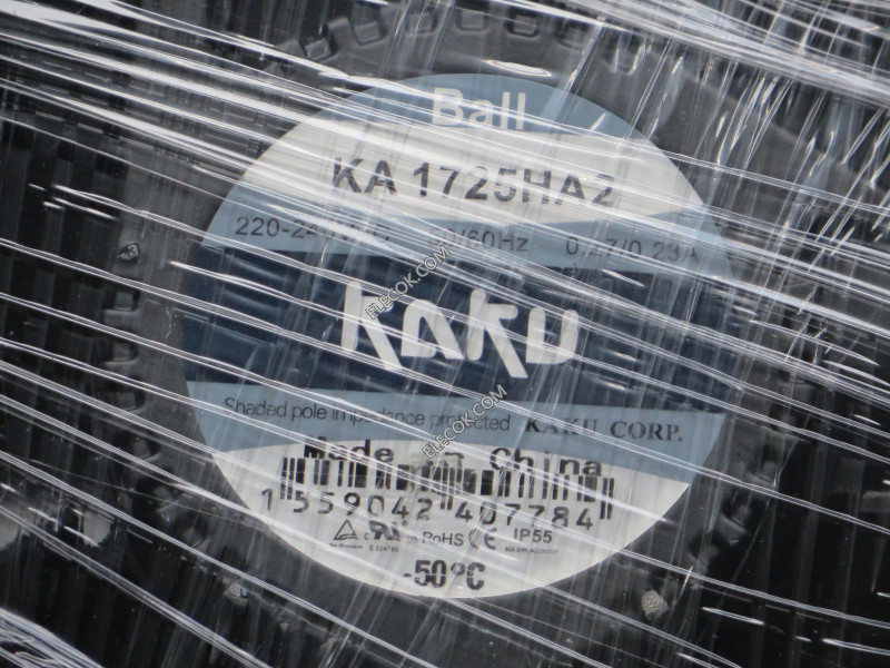 KAKU KA1725HA2 220/240V 0.27/0.23A 2線冷却ファンとball ベアリング新しい