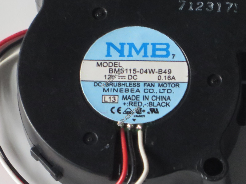 NMB BM5115-04W-B49 12V 0,16A 3 draden Koelventilator 