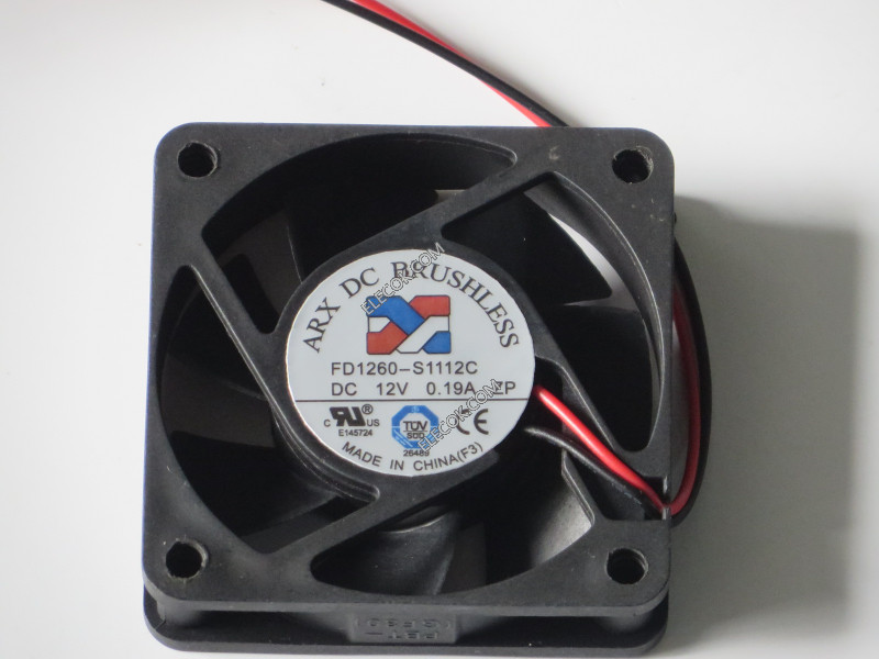 ARX FD1260-S1112C 12V 0.19A 2wires Cooling Fan