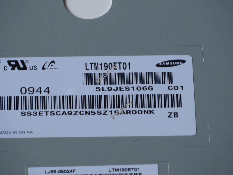 LTM190ET01 19.0" a-Si TFT-LCD Panel dla SAMSUNG used 