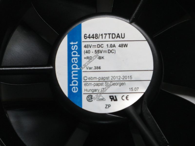 Ebmpapst 6448/17TDAU 48V 1.0A 48W 5wires Cooling Fan Refurbished 