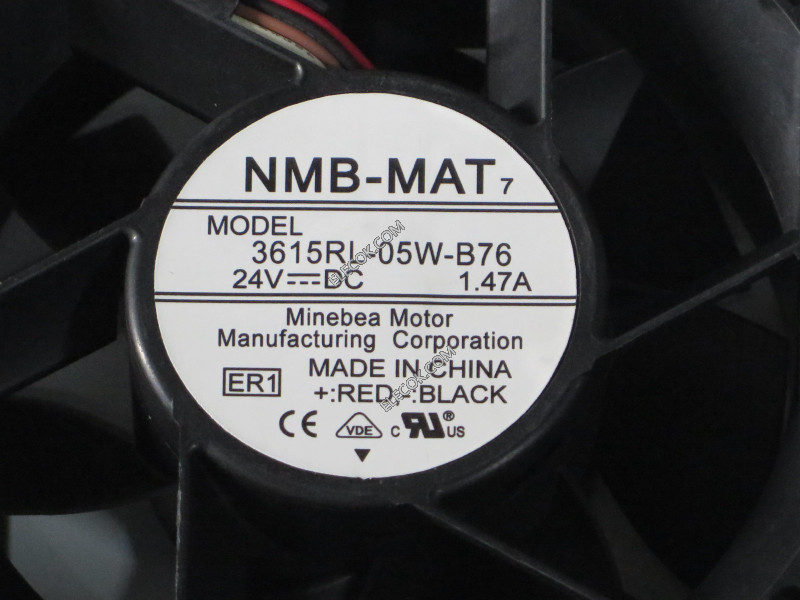 NMB 3615RL-05W-B76-ER1 24V 1,47A 3 ledninger kjølevifte 
