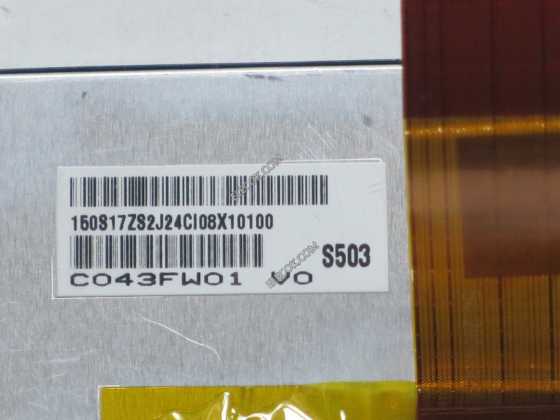 C043FW01 V0 4,3" a-Si TFT-LCD Panneau pour AUO 
