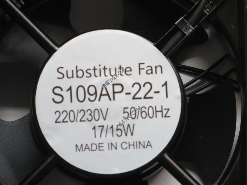 SINWAN S109AP-22-1WB 220/230V 17/15W 2wires cooling fan, substitute