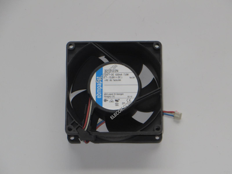 Ebmpapst 9038mm 3212J/2N 12V 7,6W 630mA 3wires Cooling fan 