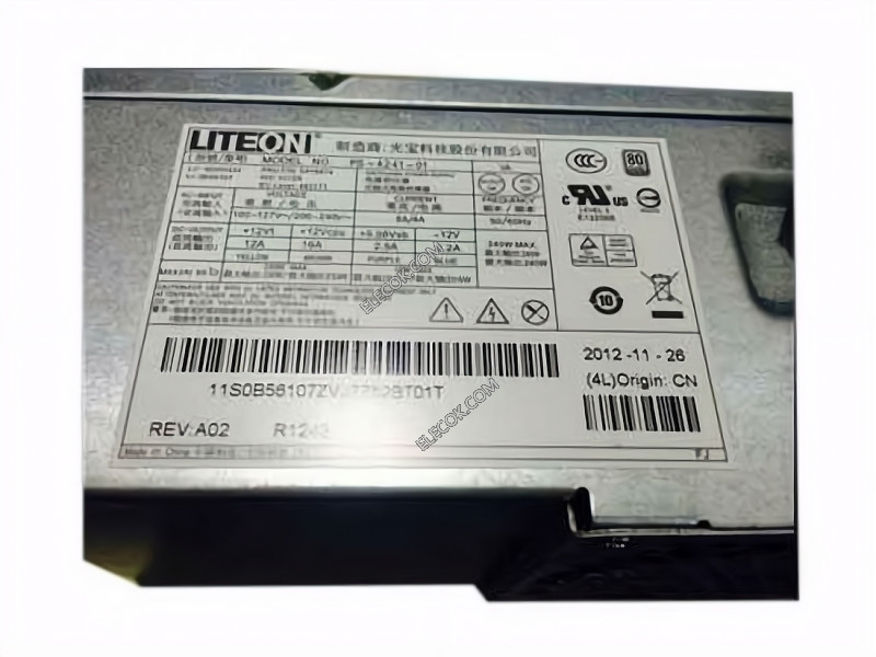 LITE-ON PS-4241-01 Server - Power Supply 240W, PS-4241-01,Used