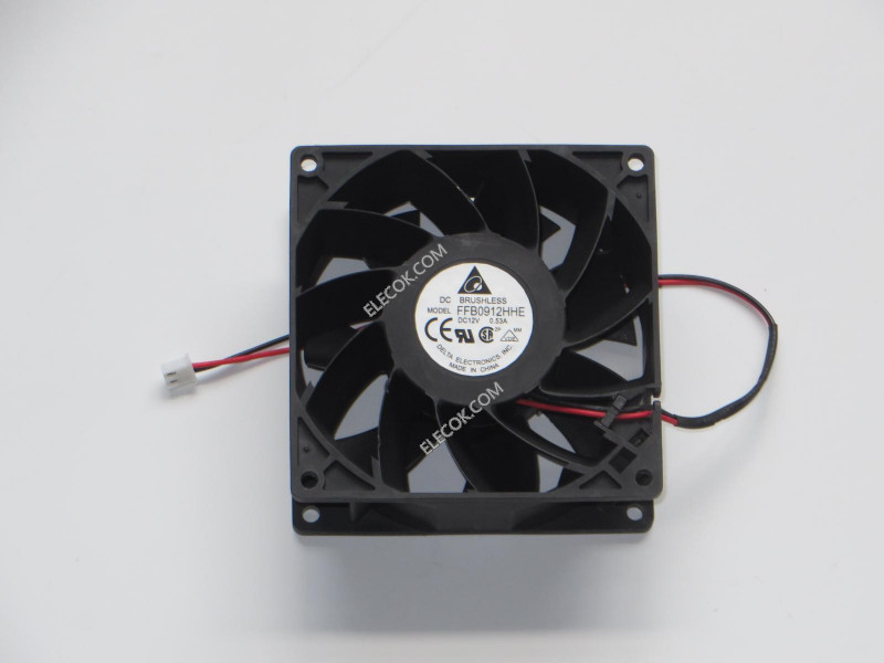 DELTA FFB0912HHE 12V 0.53A 2wires Cooling Fan