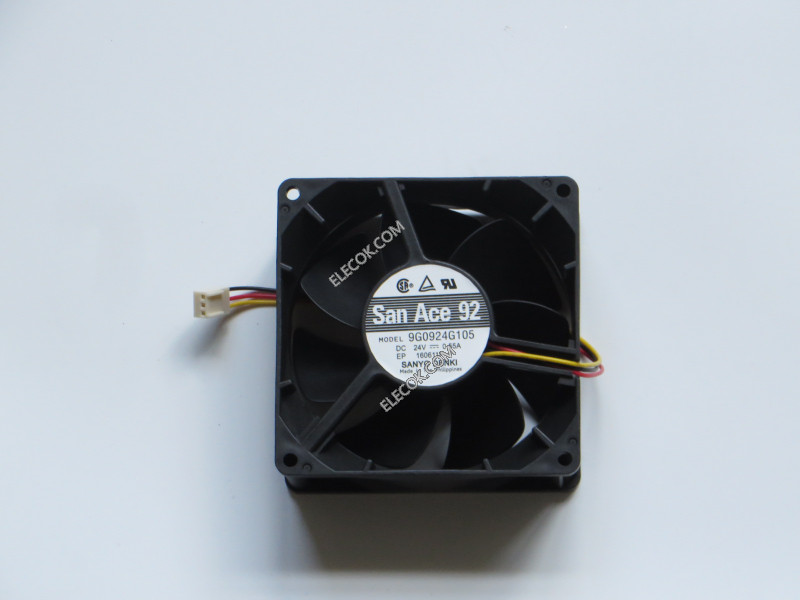 SANYO 9G0924G105 24V 0.55A  3wires Cooling Fan