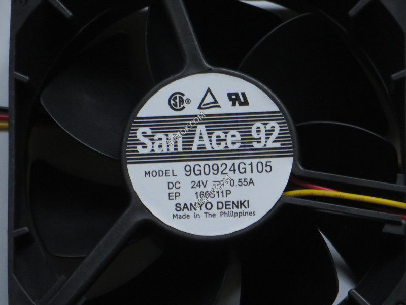 SANYO 9G0924G105 24V 0.55A  3wires Cooling Fan