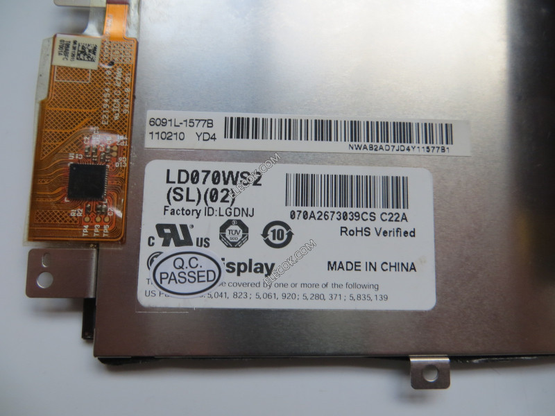 LD070WS2-SL02 7.0" a-Si TFT-LCD Paneel voor LG Scherm 