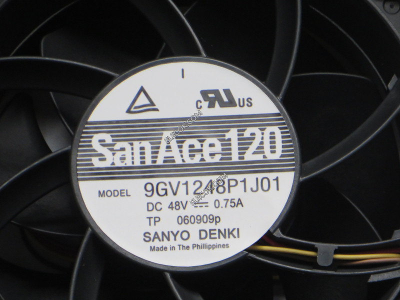 Sanyo 9GV1248P1J01 48V 0,75A 36W 4 cable Enfriamiento Ventilador 