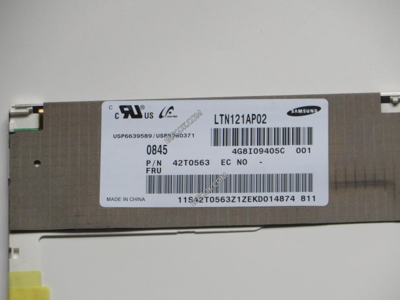 LTN121AP02-001 12,1" a-Si TFT-LCD Panel para SAMSUNG Reemplazo 