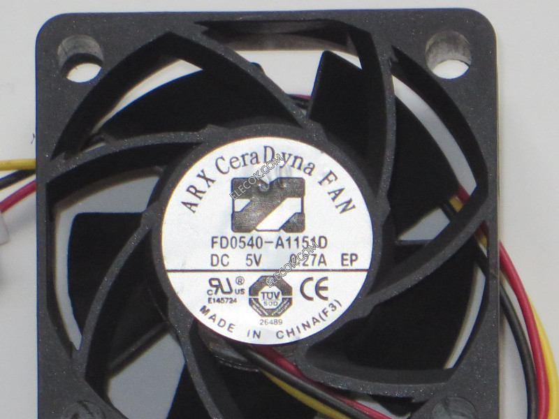 ARX FD0540-A1151D 5V 0.27A 3 wires Cooling Fan ,new 