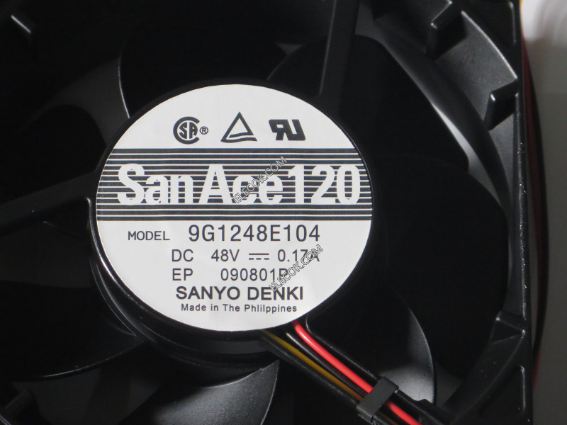 SANYO 9G1248E104 48V 0.17A 3 線冷却ファン改装済み
