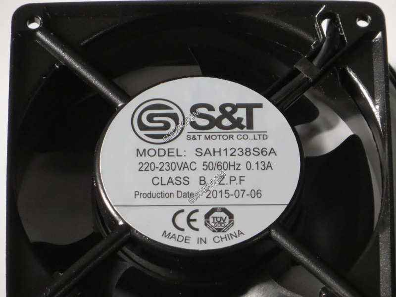 S&amp;T SAH1238S6A 220/230V 0,13A 2 câbler ventilateur 