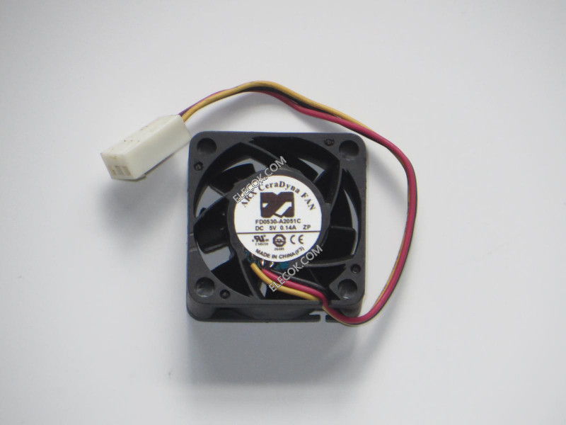 ARX FD0530-A2051C 5V 0.14A 3wires cooling fan