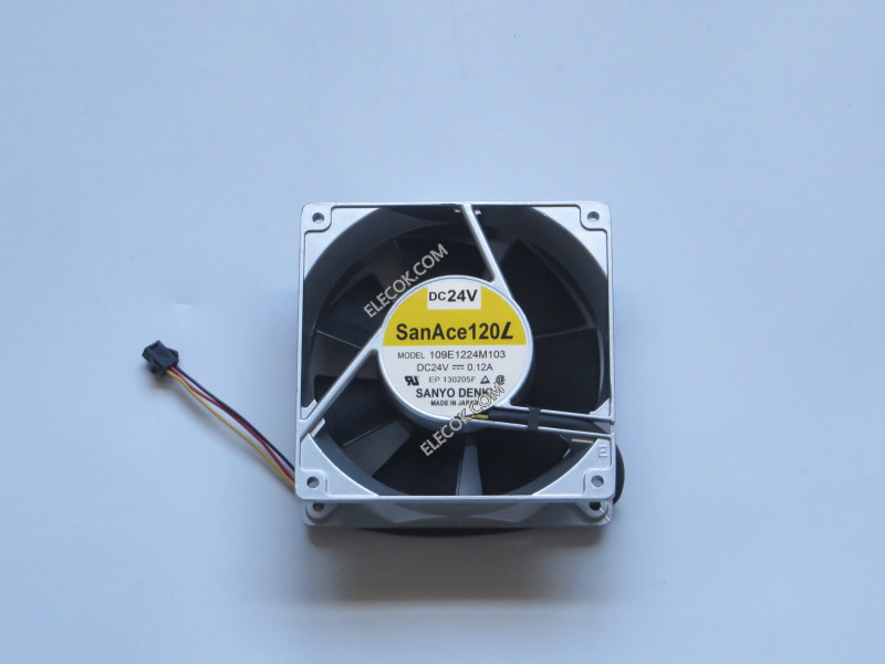 Sanyo 109E1224M103 24V 0.12A 3wires Cooling Fan 