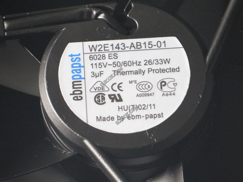 Ebmpapst W2E143-AB15-01 115V 26/33W Cooling Fan with  socket connection