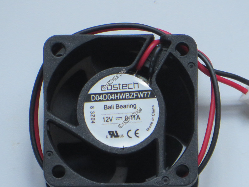 COSTECH D04D04HWBZFW77 12V 0,11A 2wires Cooling Fan 