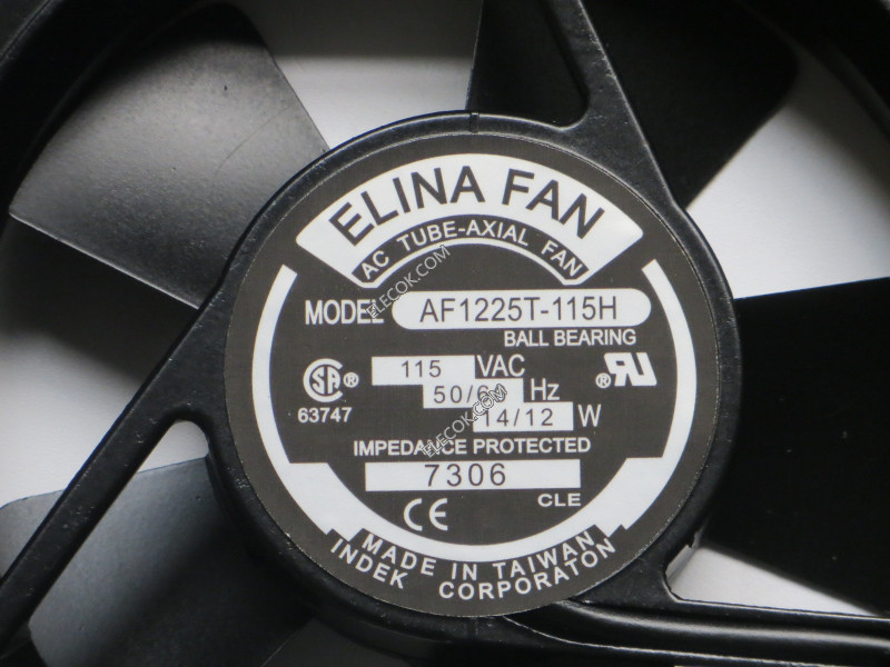 ELINA ファンAF1225T-115H 115V 14/12W 冷却ファン