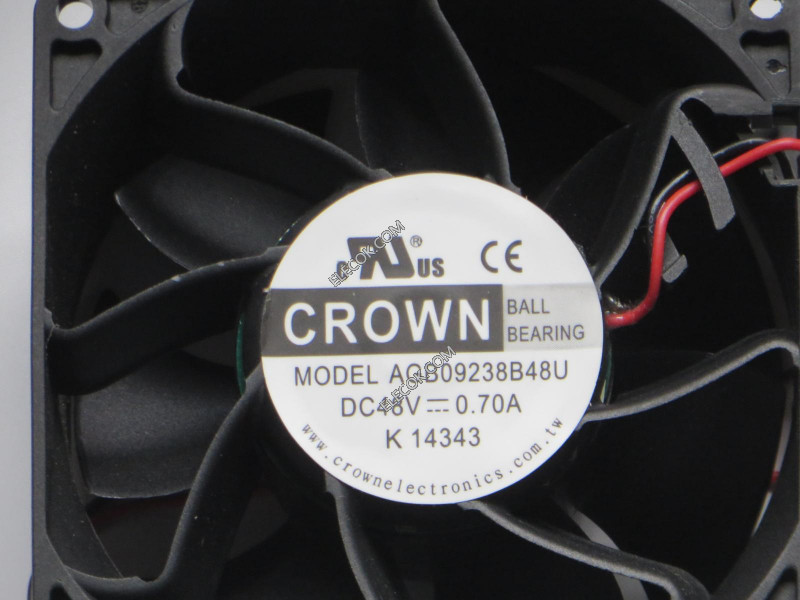 CROWN AGB09238B48U 48V 0.70A 2 ledninger Kjølevifte 