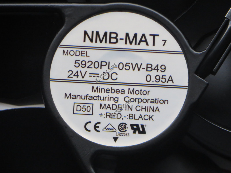 NMB 5920PL-05W-B49-D50 24V 0,95A 3wires cooling fan ，with test prędkość funkcjonować refurbished 