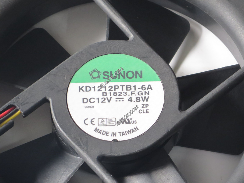 SUNON KD1212PTB1-6A 12V 4,8W 3wires Cooling Fan 