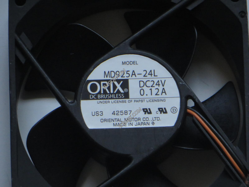 ORIX MD925A-24L 24V 0,12A 2,88W 3 draden Koelventilator 