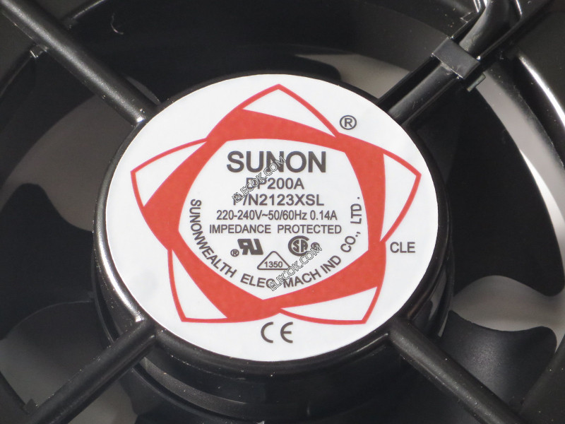 SUNON DP200A P/N 2123XSL 220/240V 50/60HZ 0.14A 2wires cooling fan