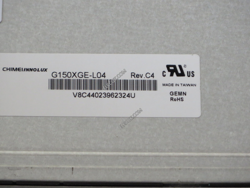 G150XGE-L04 Rev.C4 15.0" a-Si TFT-LCD パネルにとってCHIMEI INNOLUX 在庫新品