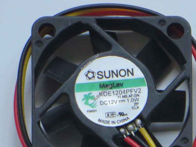 SUNON KDE1204PFV2 11.MS.AF.GN 12V 1W 3 cable dc AXIAL Enfriamiento Ventilador 