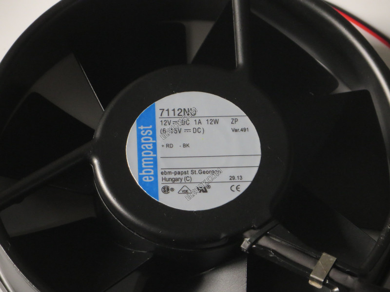 EBMPAPST 7112NU 12V 12W 17cm 17038 Alto temperature resistant ventilatore 
