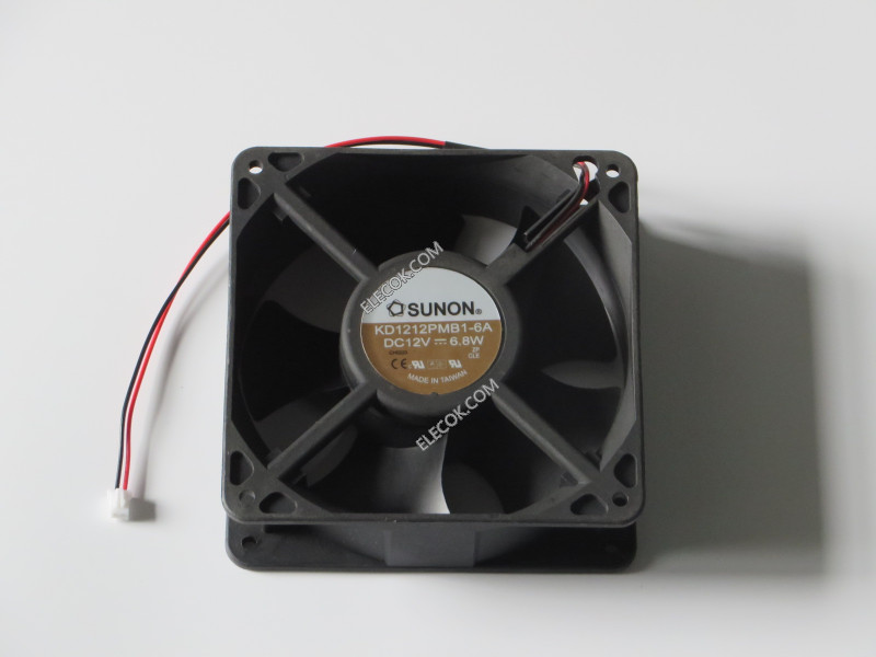LOT OF 2 PCS SUNON KD1212PMB1-6A  520mA 6.8W 2wires Cooling Fan 