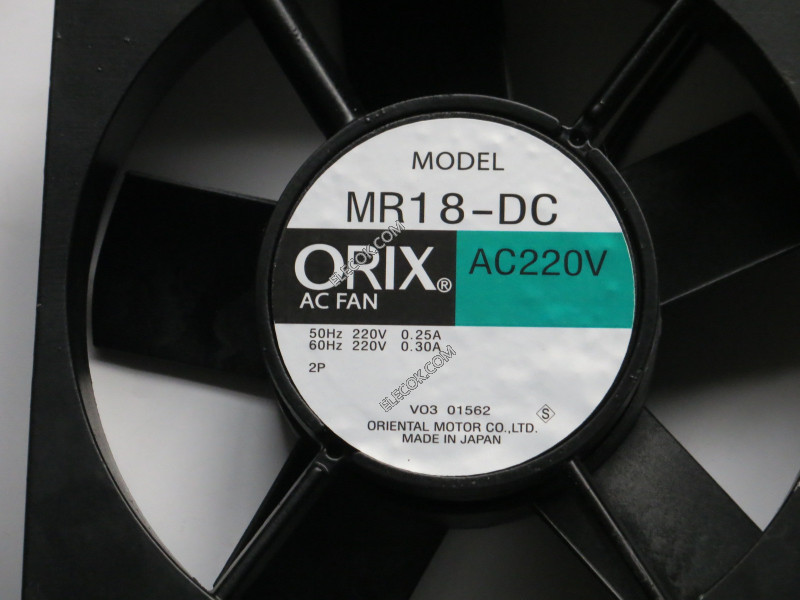 ORIX MR18-DC 220V 50/60Hz 0,25A/0,3A Ventoinha refurbishment 