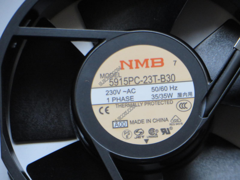 NMB 5915PC-23T-B30-A00 230V 50/60HZ 35W Kjølevifte with socket connection new 